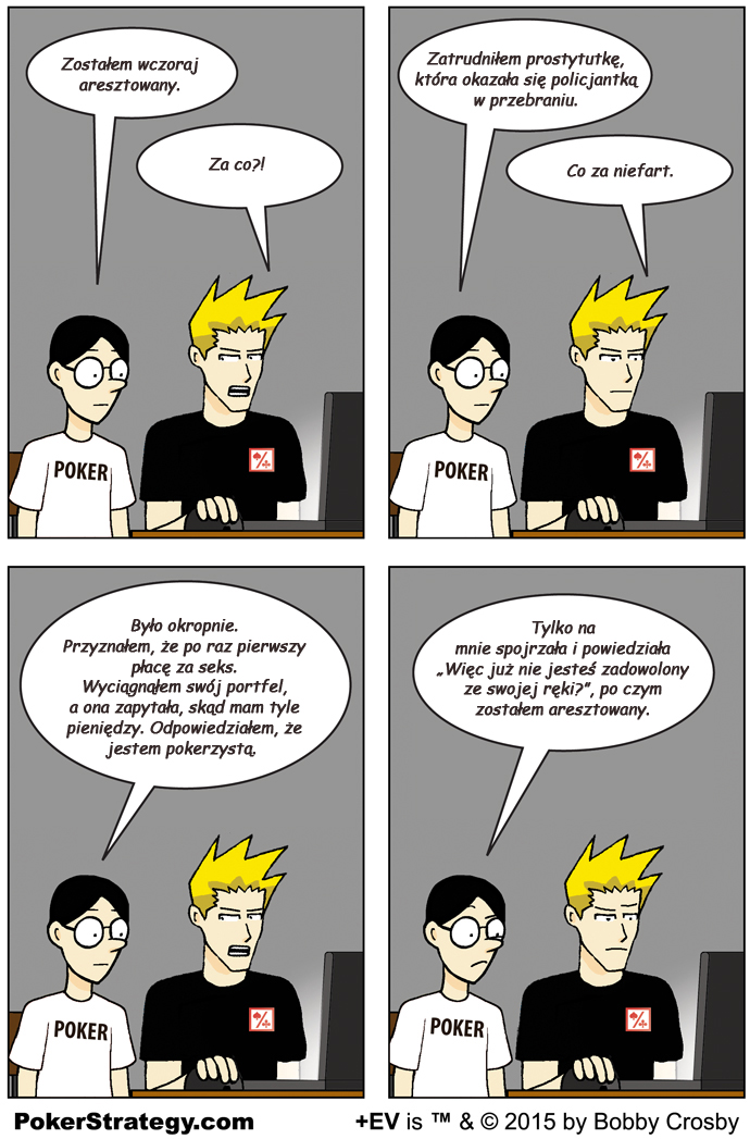 Śmieszny Pokerowy Komiks Ręka