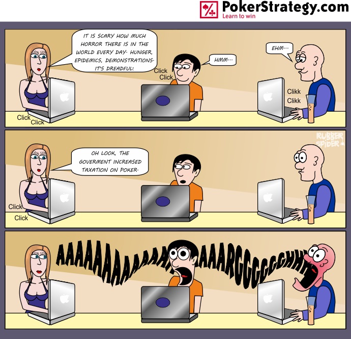 Funny Poker Cartoons Taxes