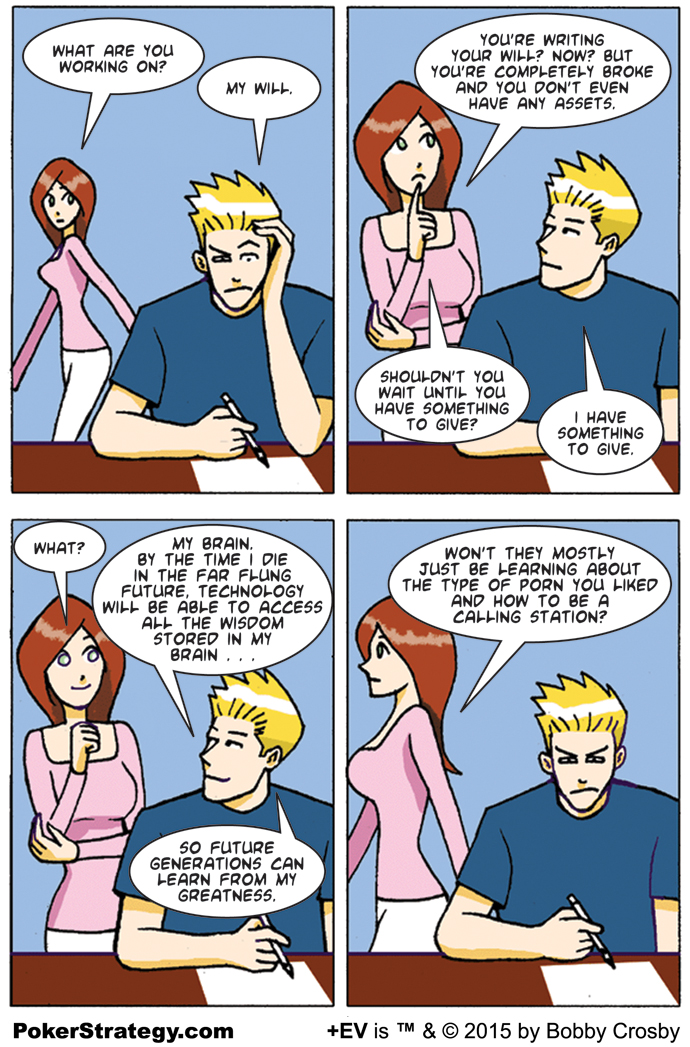 Grappige pokercartoon Will