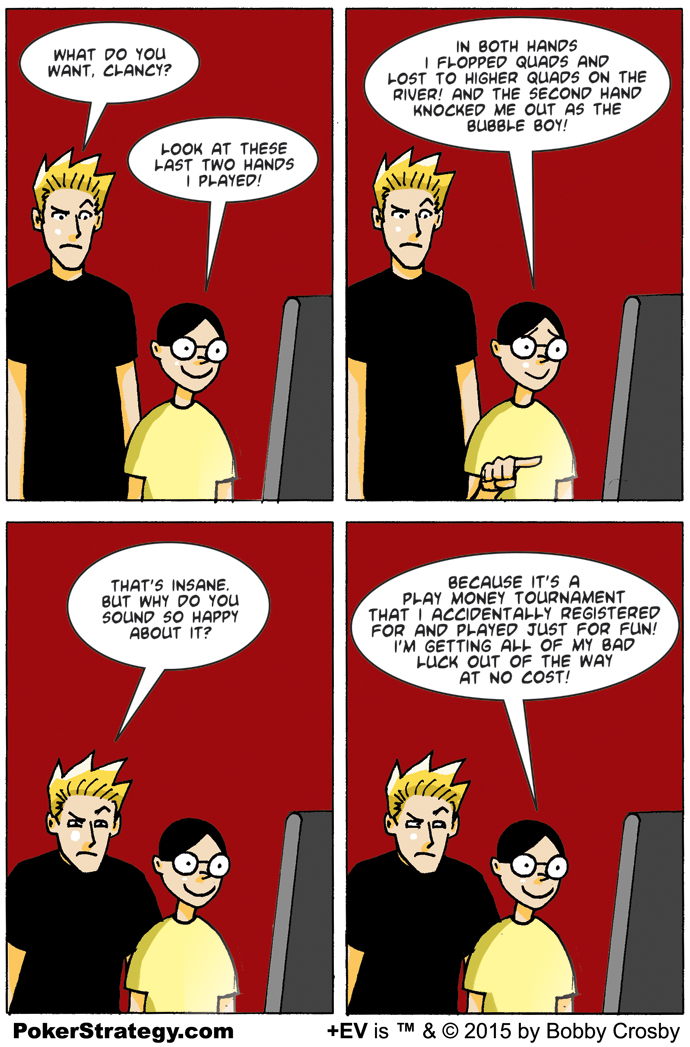 Funny Poker Cartoons Luck