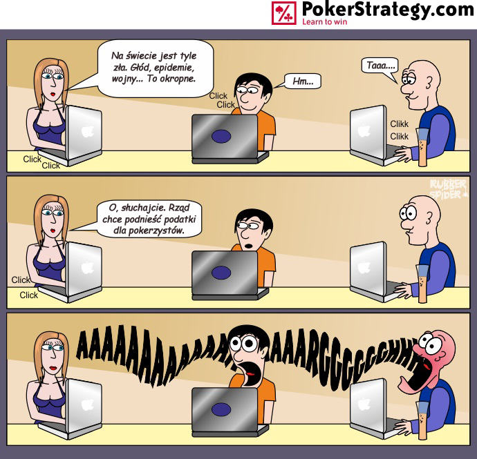 Śmieszny Pokerowy Komiks Podatki