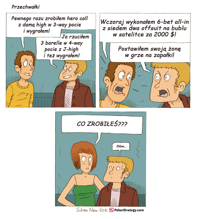 Śmieszny Pokerowy Komiks Blef