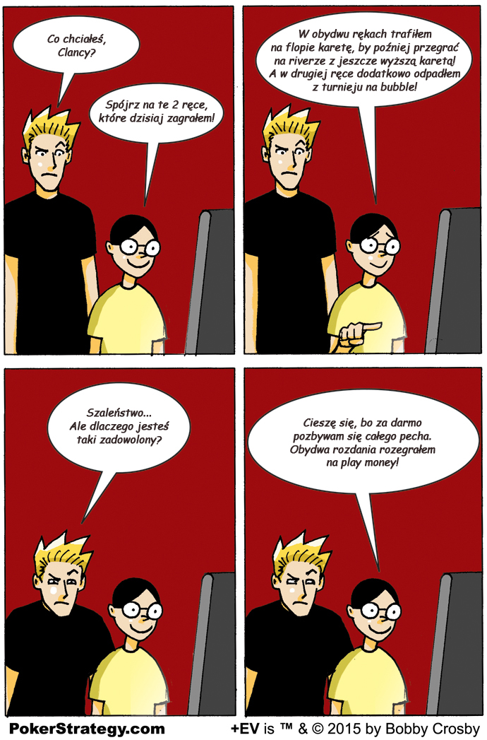 Śmieszny Pokerowy Komiks Szczęście
