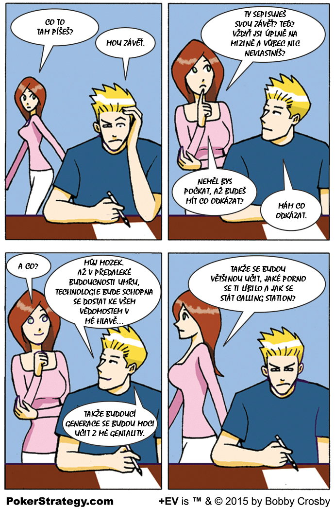 Vtipn&yacute; pokerov&yacute; komiks Z&aacute;věť