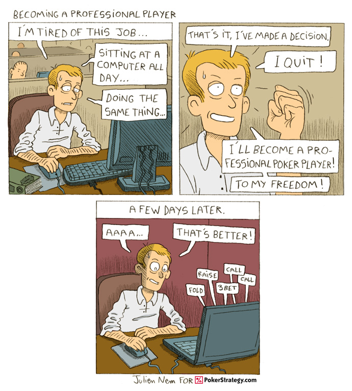 Grappige pokercartoon Professional