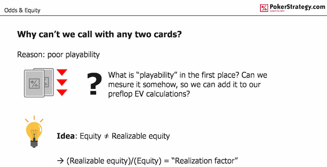 Equity Equity realisation poker strategy video