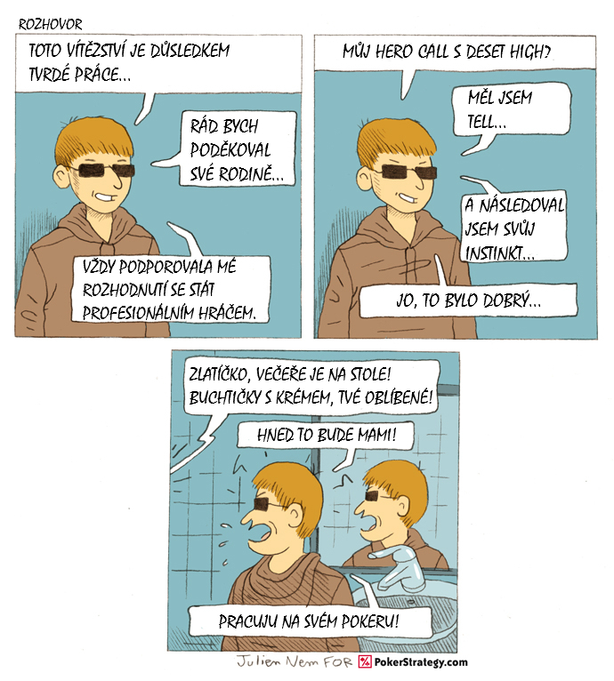 Vtipn&yacute; pokerov&yacute; komiks Rozhovor