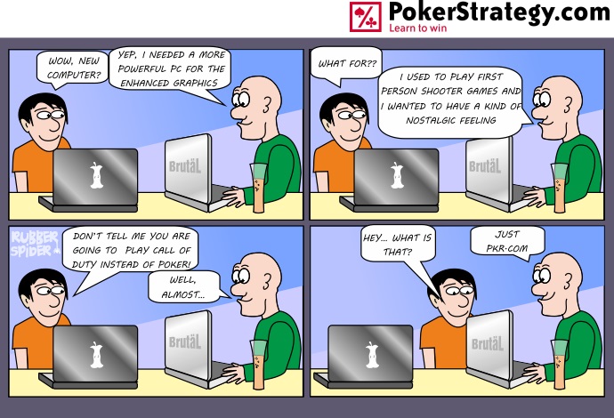 Grappige pokercartoon PC