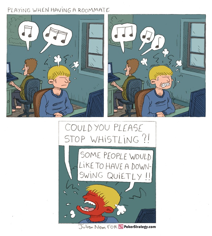 Funny Poker Cartoons Downswing