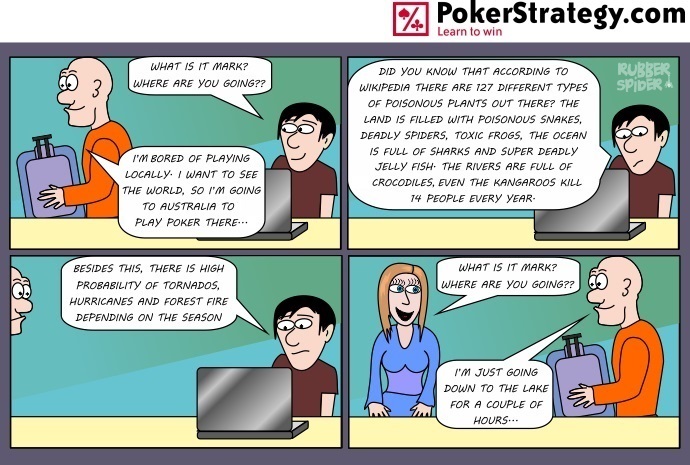 Funny Poker Cartoons Danger