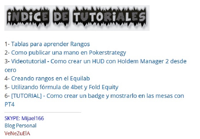 Mijael166 PokerStrategy blog tutoriales