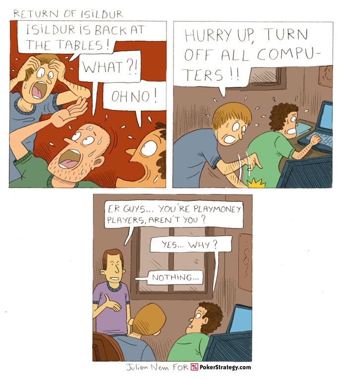 Grappige pokercartoon Blom