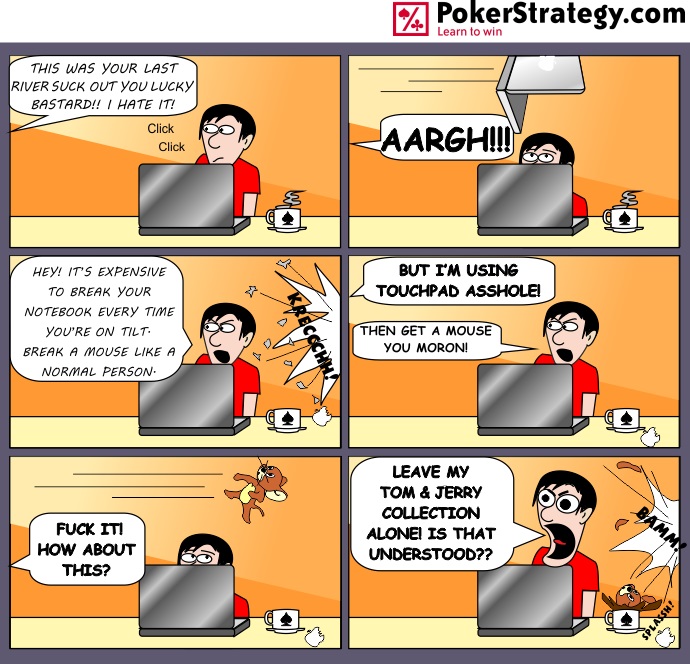 Lustige Pokercartoons Tilt