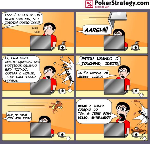 Tirinhas de poker divertidas tilt