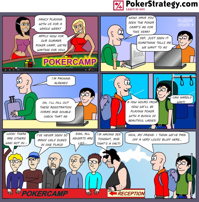 Lustige Pokercartoons Live