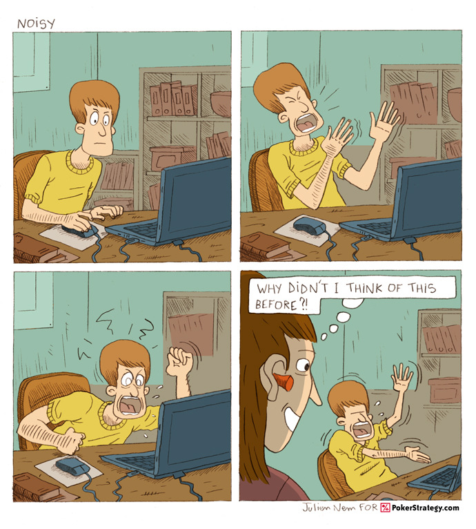 Grappige pokercartoon Tilt
