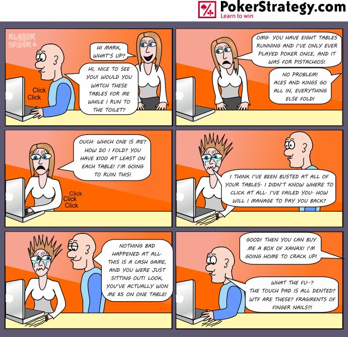 Funny Poker Cartoons Sit Out