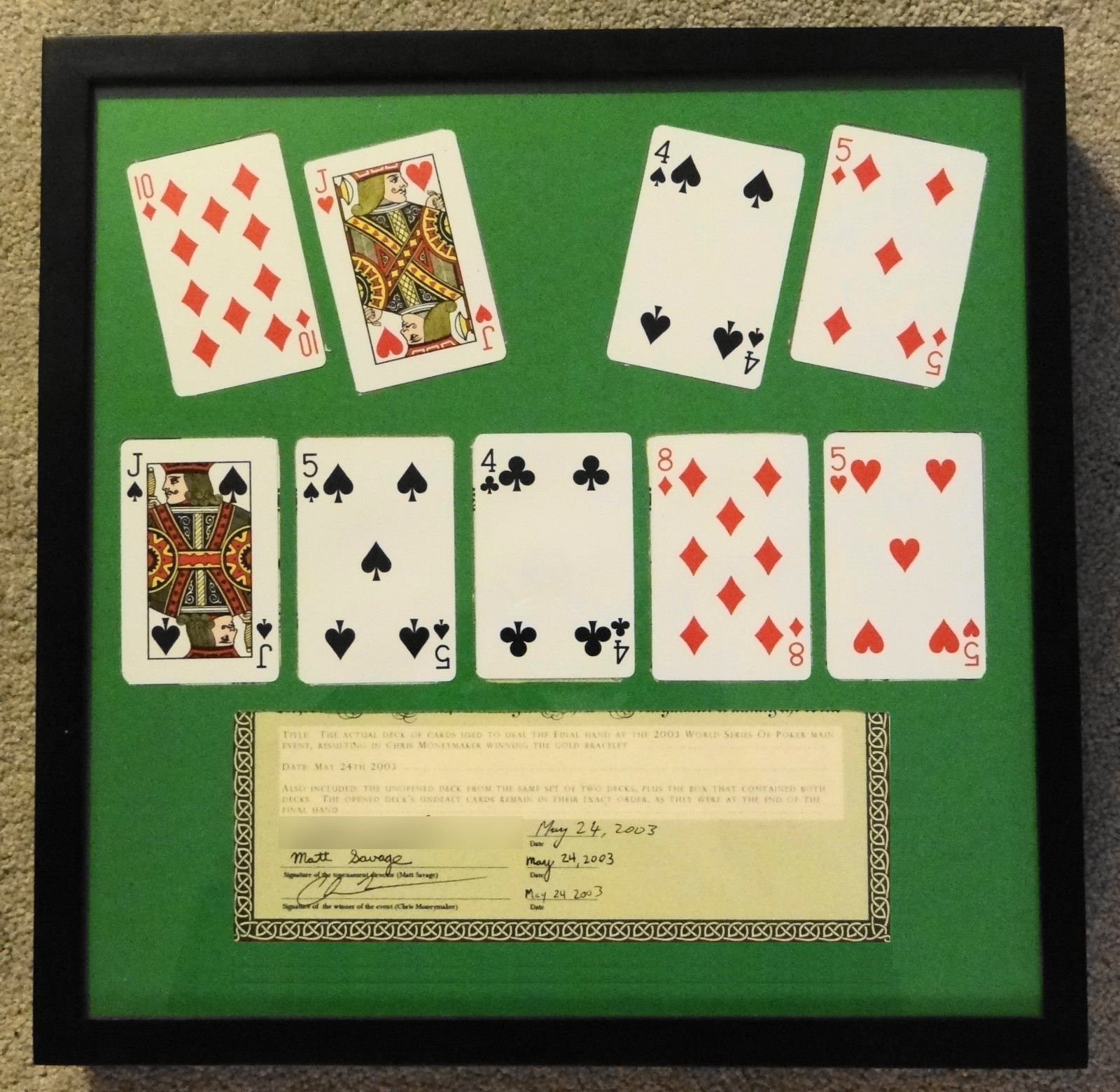 WSOP 2003 winning hand