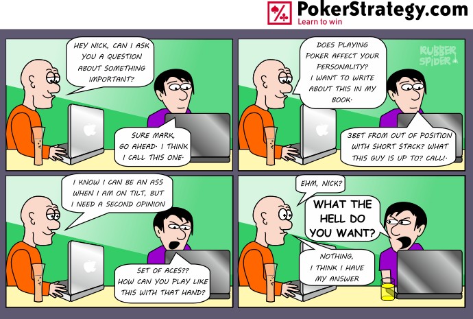 Lustige Pokercartoons Tilt