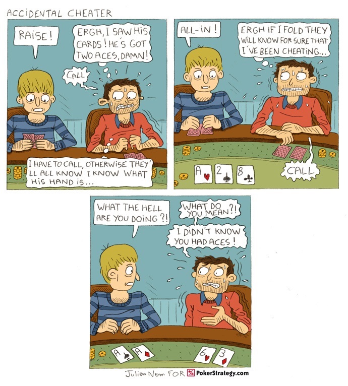 Funny Poker Cartoons Cheating