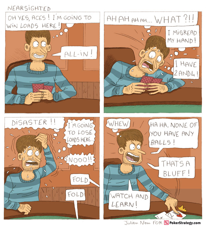 Funny Poker Cartoons Bluff