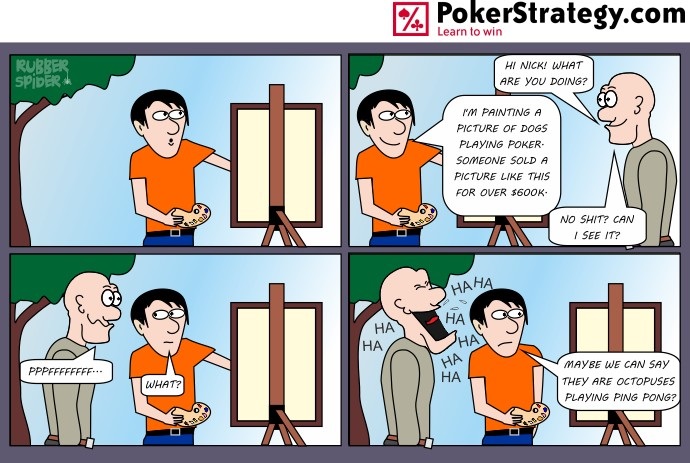 Funny Poker Cartoons Painting