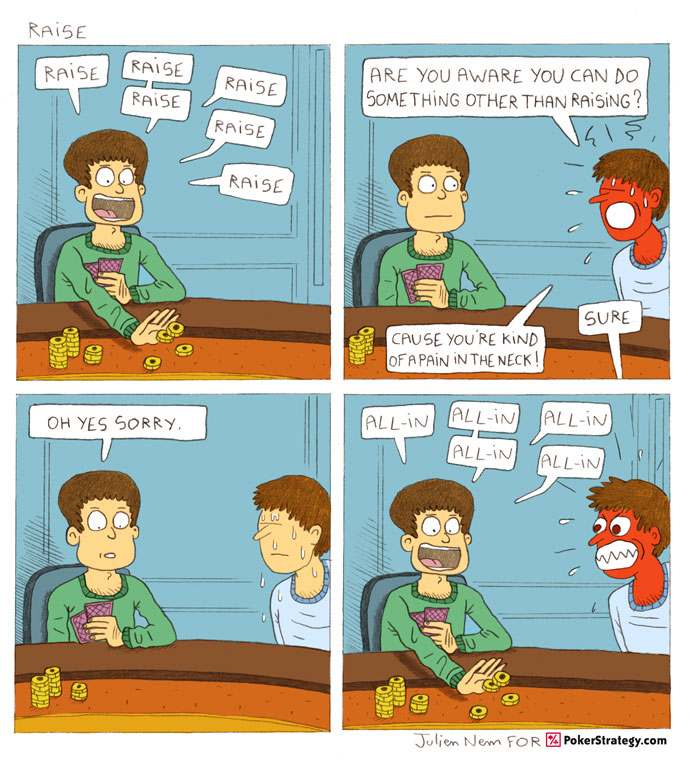 Funny Poker Cartoons Raise