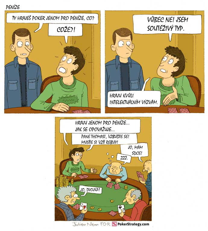 Vtipn&yacute; pokerov&yacute; komiks Pen&iacute;ze
