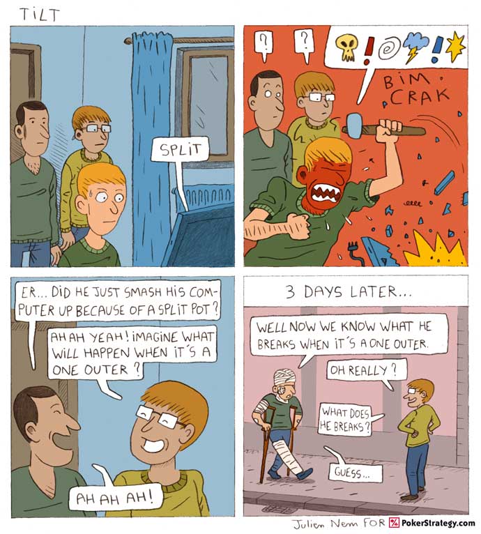 Lustige Pokercartoons One Outer