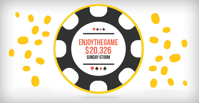 EnjoyTheGame выиграл $20.326 в Sunday Storm!