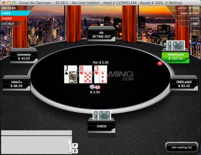 TigerGaming Screenshot TigerGaming Table