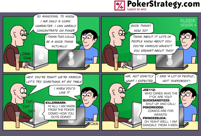 Grappige pokercartoon Celebrity
