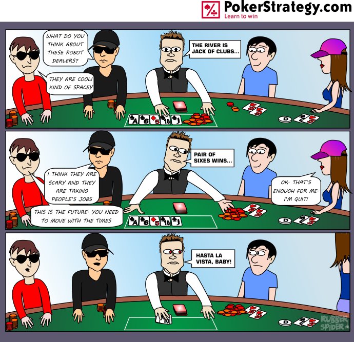 Funny Poker Cartoons Dealer