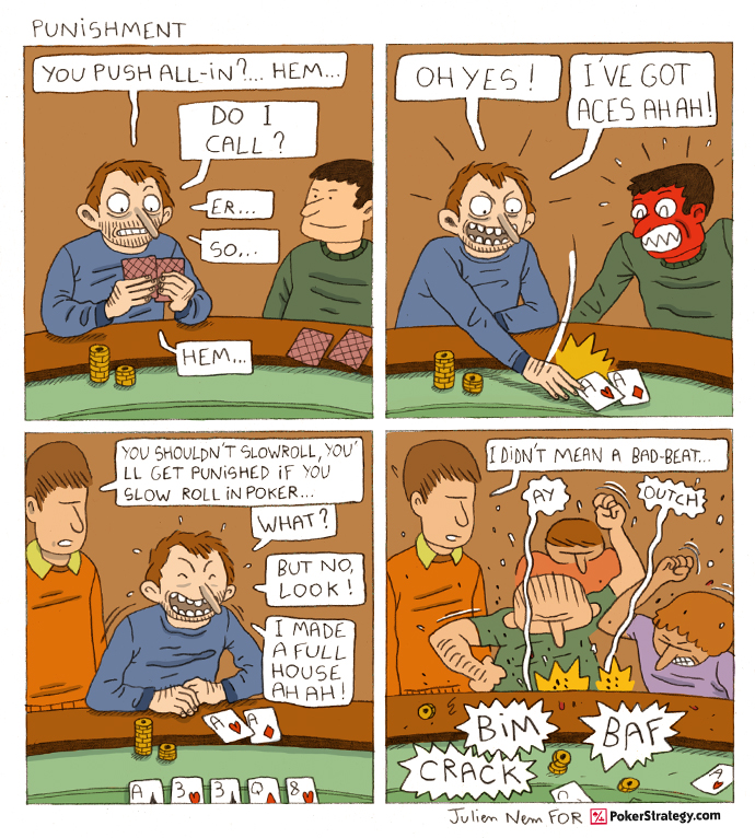 Lustige Pokercartoons Slowroll