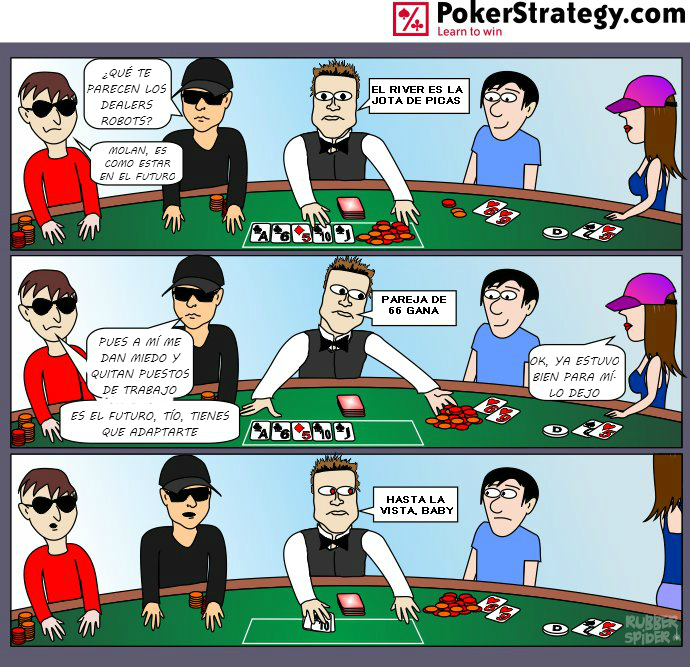 Tiras de poker divertidas Dealer