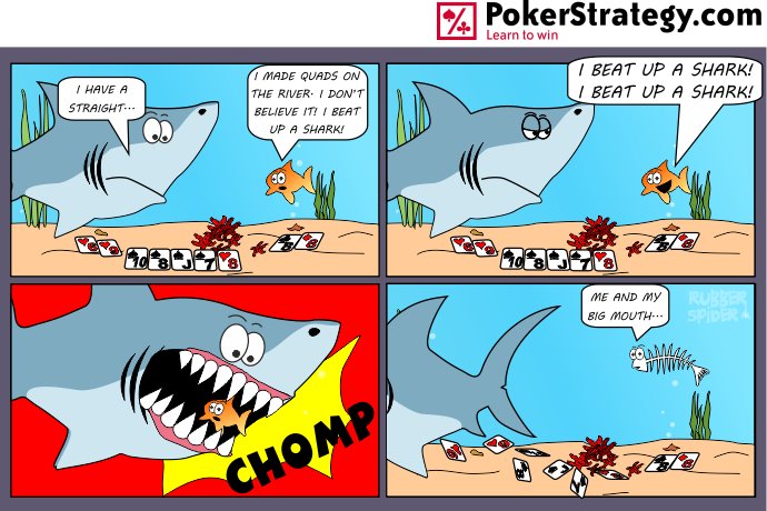 Funny Poker Cartoons Shark