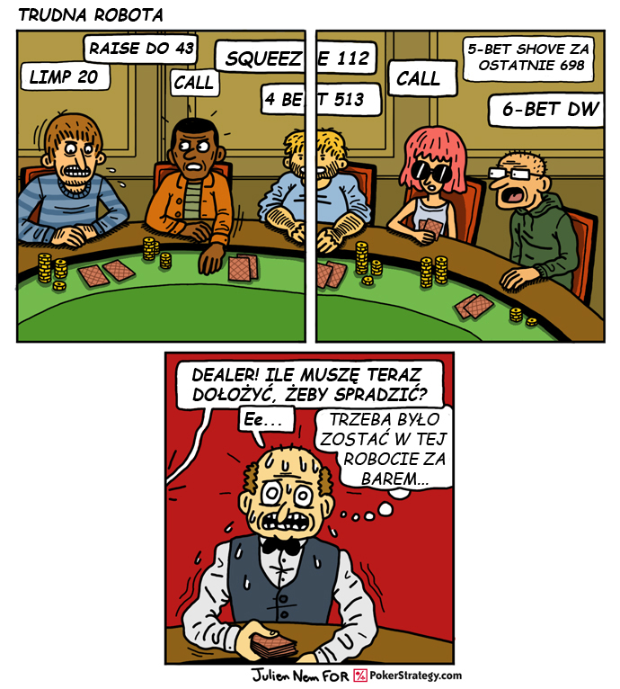 Śmieszny Pokerowy Komiks Dealer