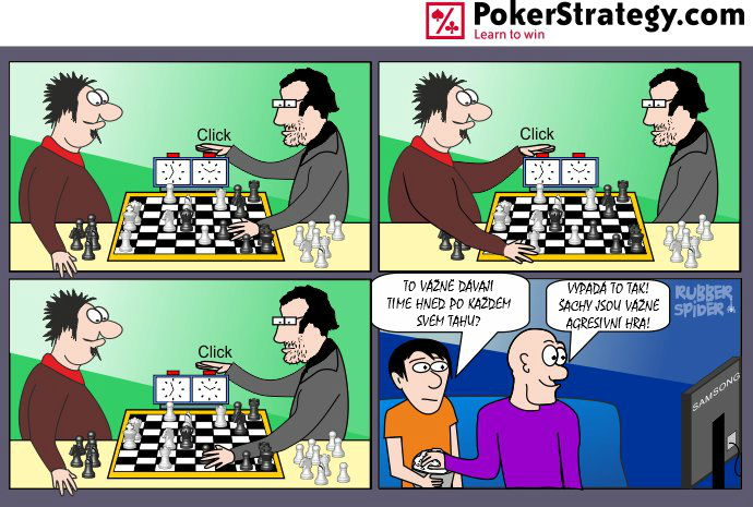 Vtipn&yacute; pokerov&yacute; komiks Hodiny
