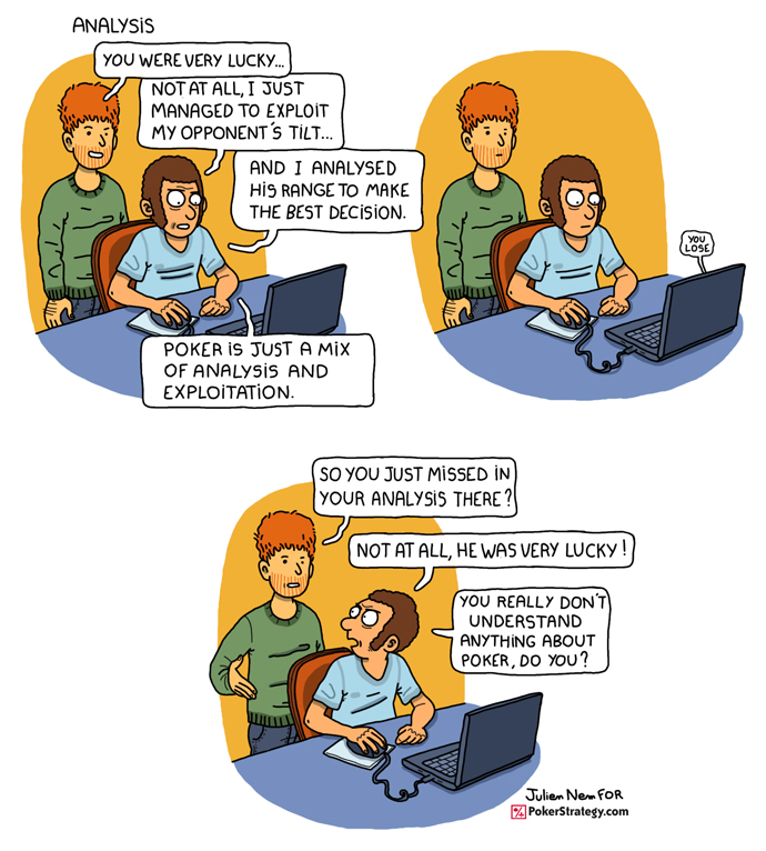Grappige pokercartoon Analysis