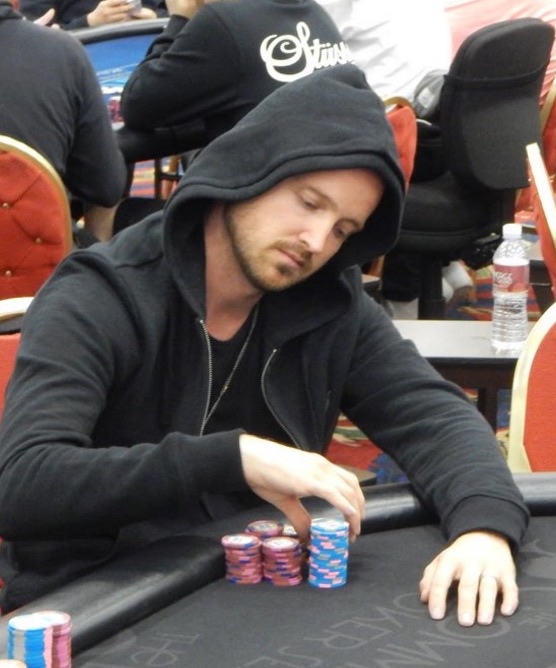 Aaron Paul playing poker