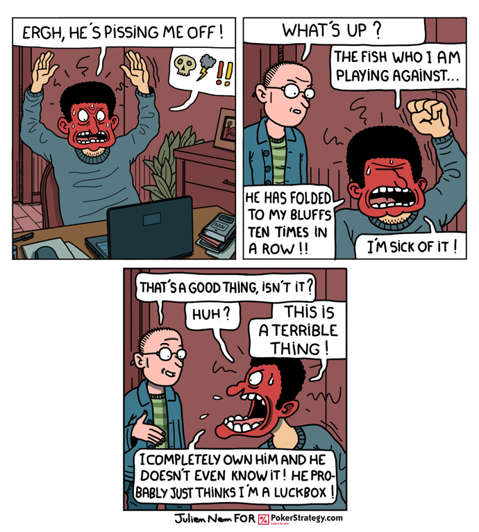 Funny Poker Cartoons Bluff