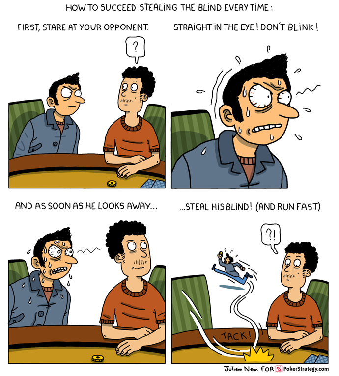 Lustige Pokercartoons Steal