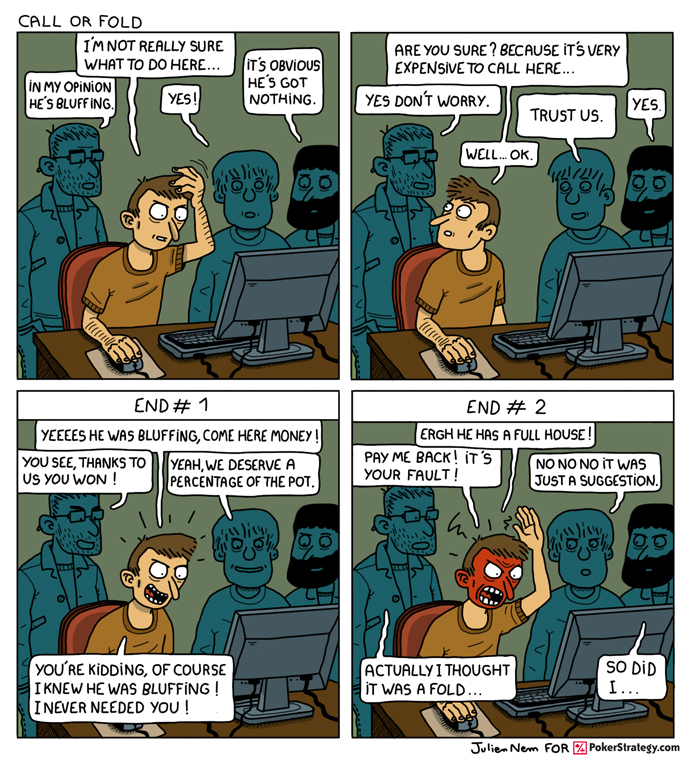 Lustige Pokercartoons Call