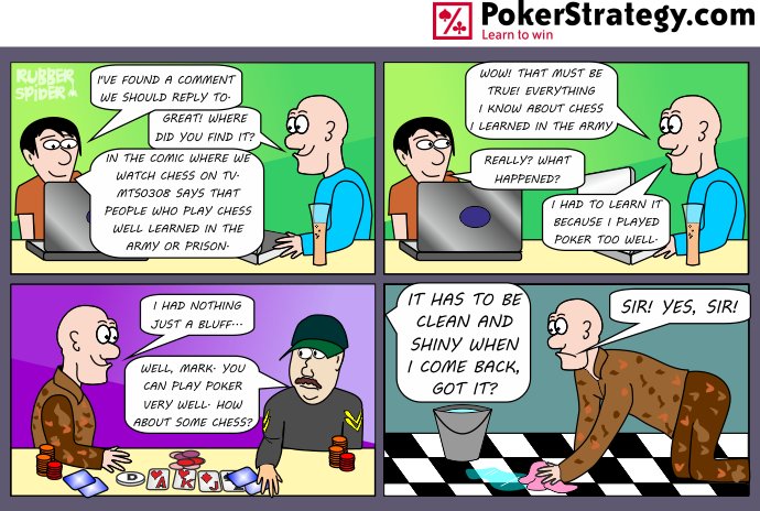 Lustige Pokercartoons Chess