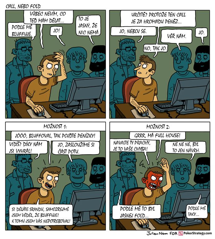 Vtipn&yacute; pokerov&yacute; komiks Call