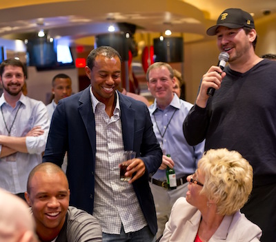 Tiger Woods plays poker