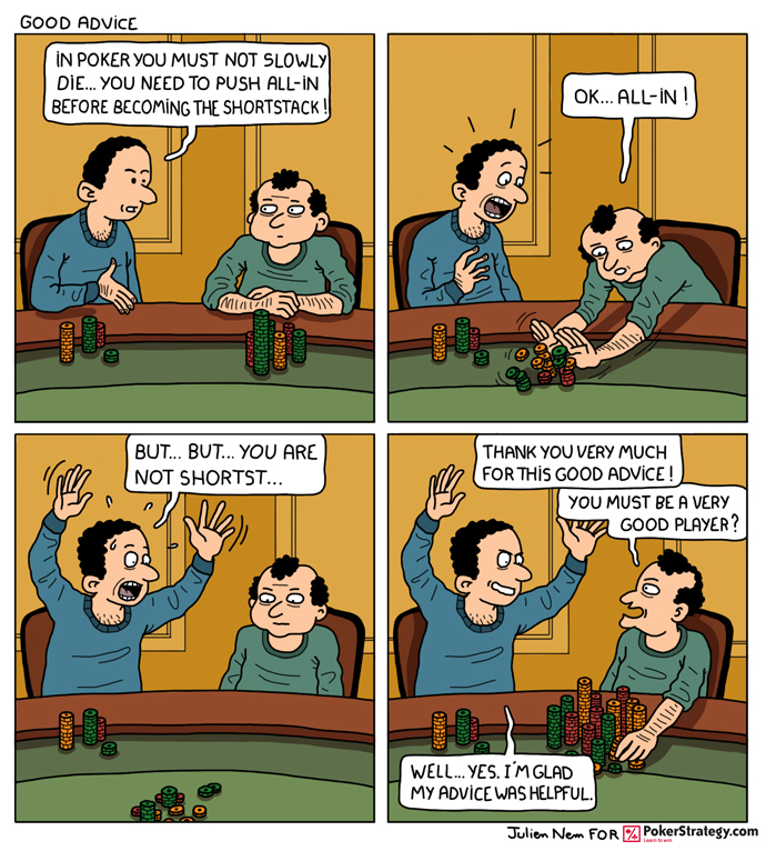 Lustige Pokercartoons Stack
