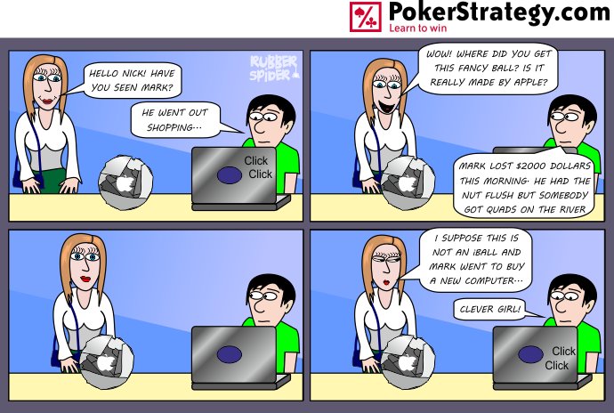 Grappige pokercartoon PC