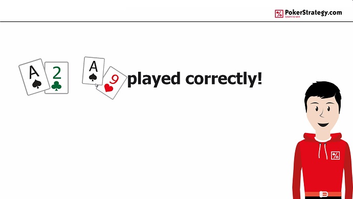 Small offsuited Aces played correctly