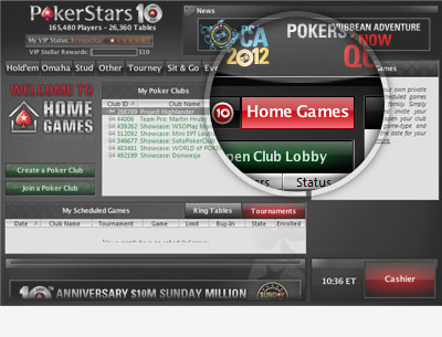 pokerstars home games
